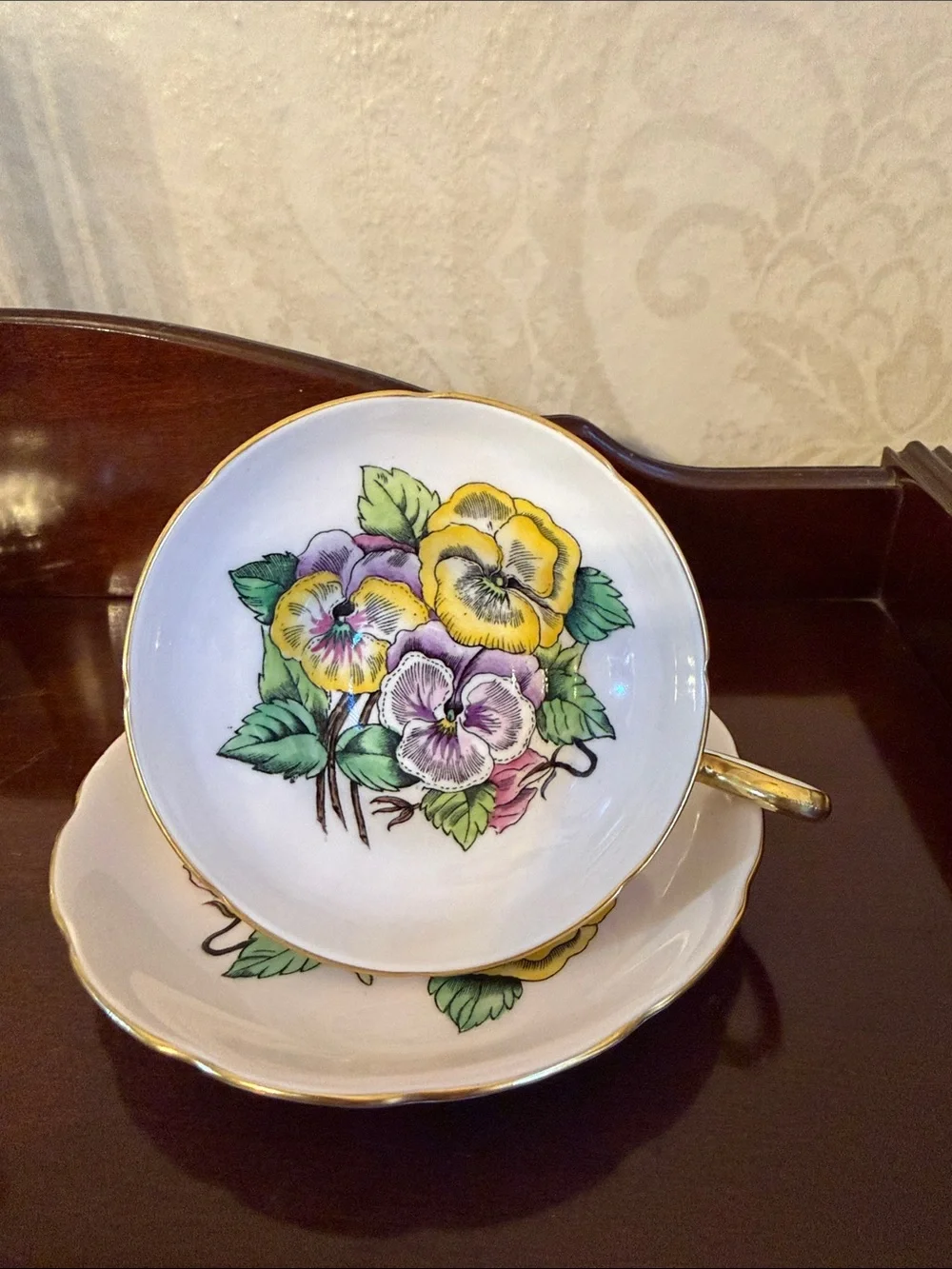 Rare England Bone China Taylor & Kent tea cup and saucer set